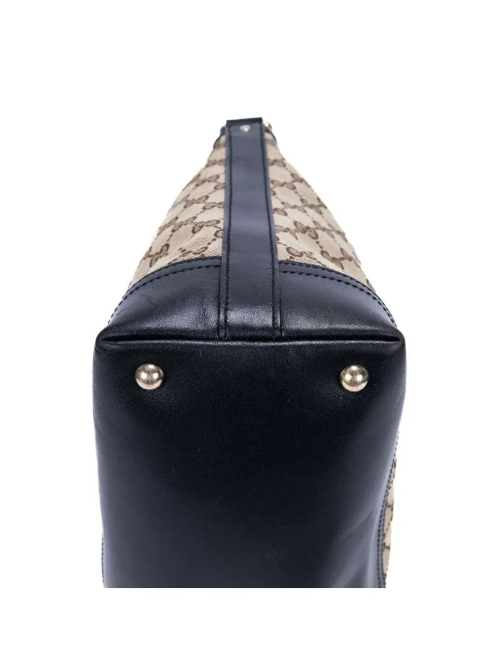 Gucci Zip Hobo Beige Black GG Canvas